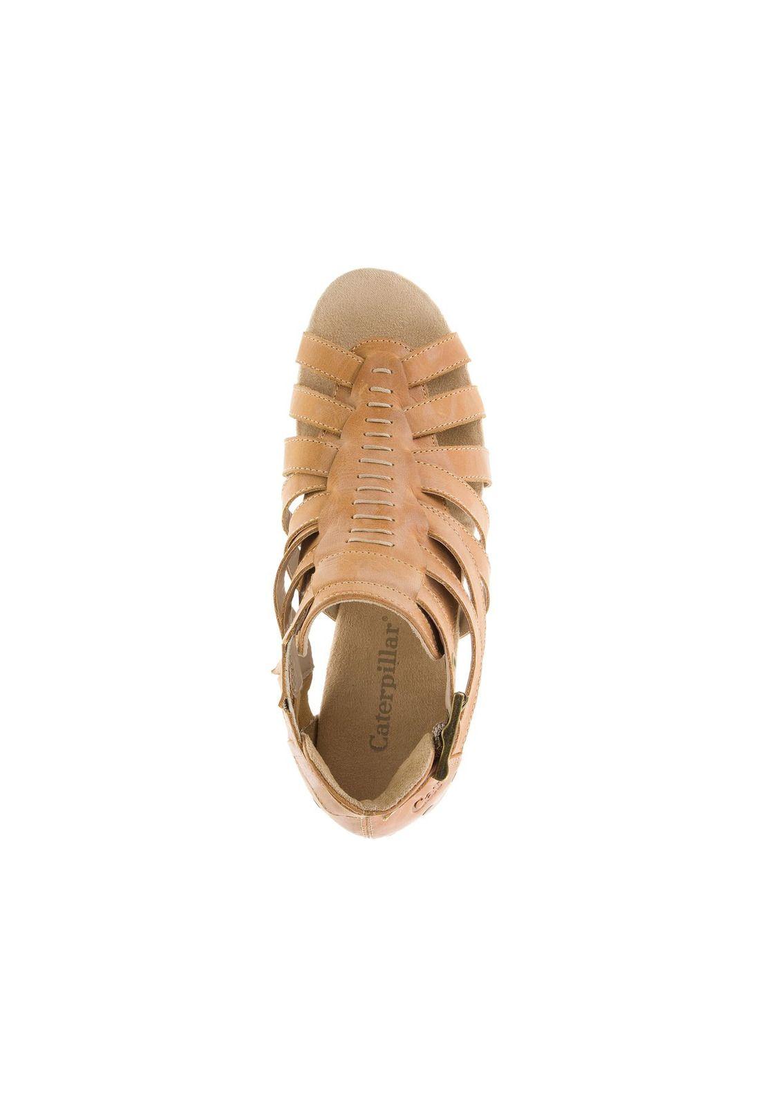 Sandalia Mujer Casual Parasio Camel-3