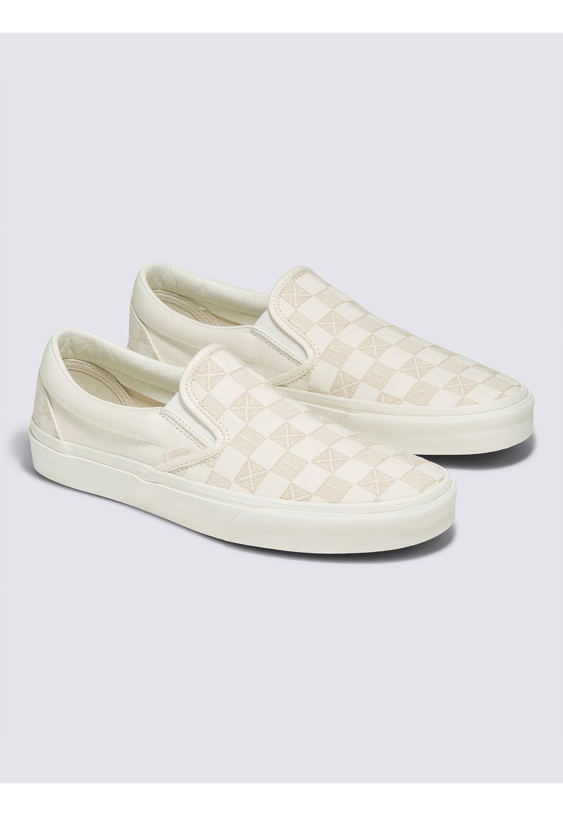 Zapatilla Urbana Hombre Classic Slip-On Crema -0