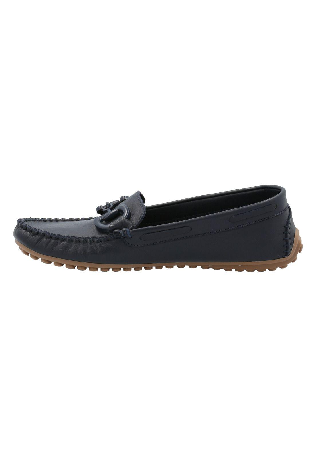 Mocasín Cuero Mujer Marizia Azul -4