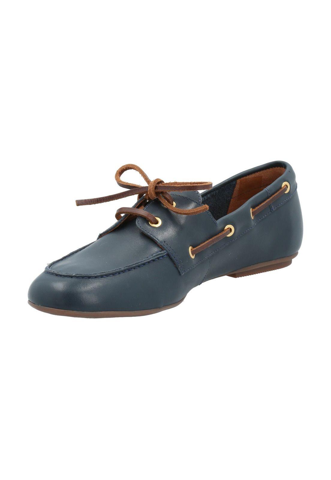 Mocasín Cuero Mujer Roberta Azul-4