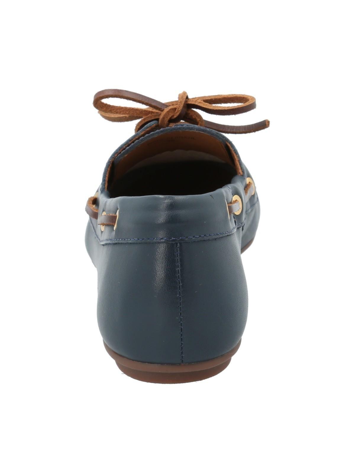 Mocasín Cuero Mujer Roberta Azul-6