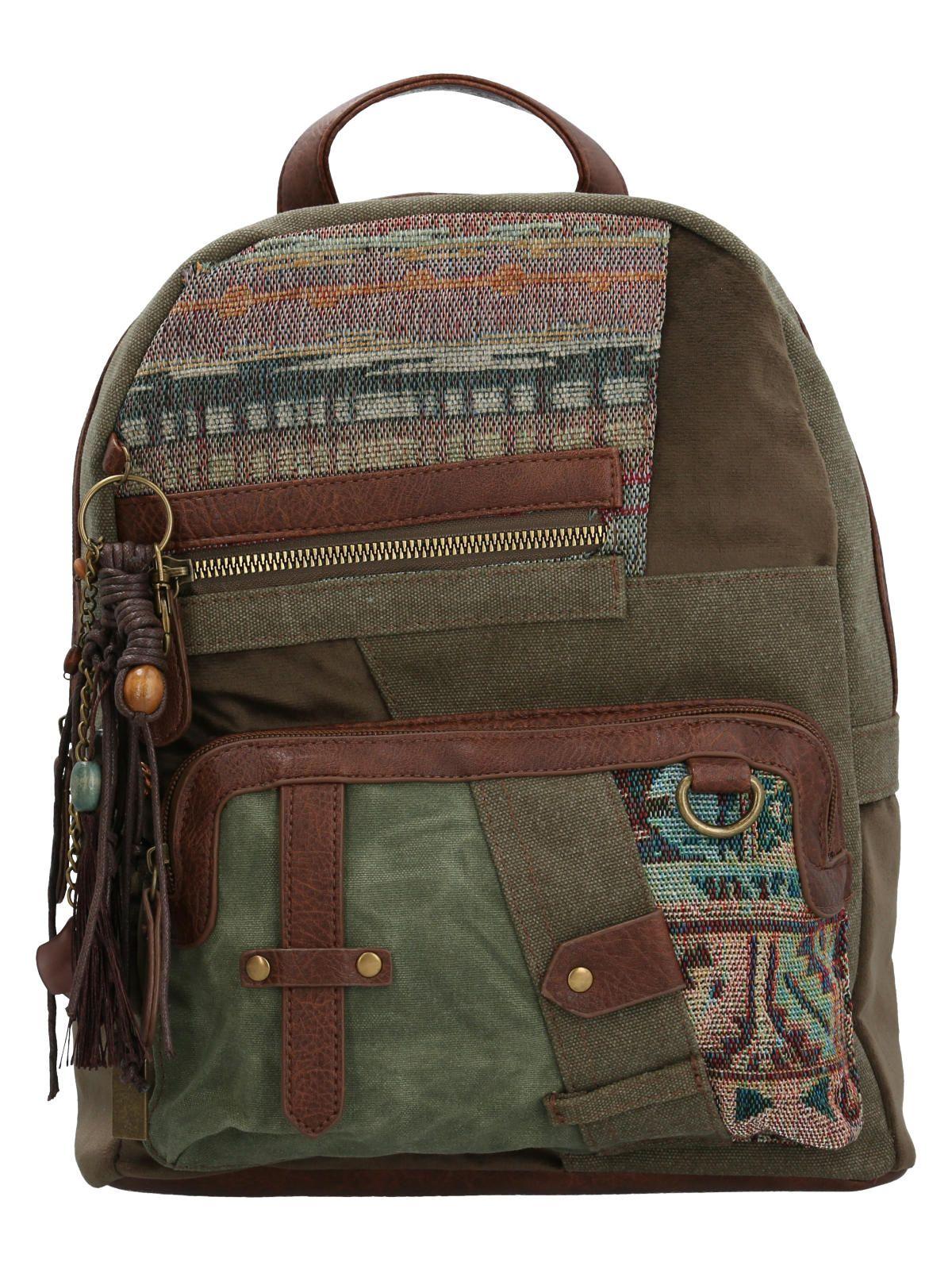 Cartera Textil Mujer Carmina Back Verde-0