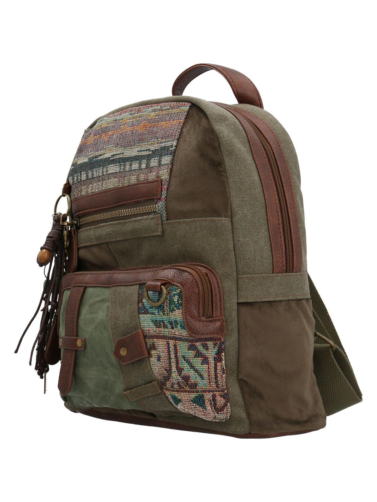 Cartera Textil Mujer Carmina Back Verde-1