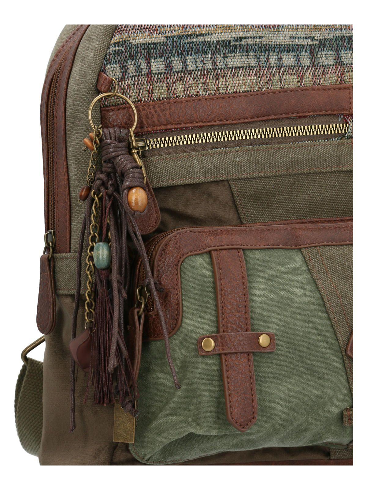 Cartera Textil Mujer Carmina Back Verde-4