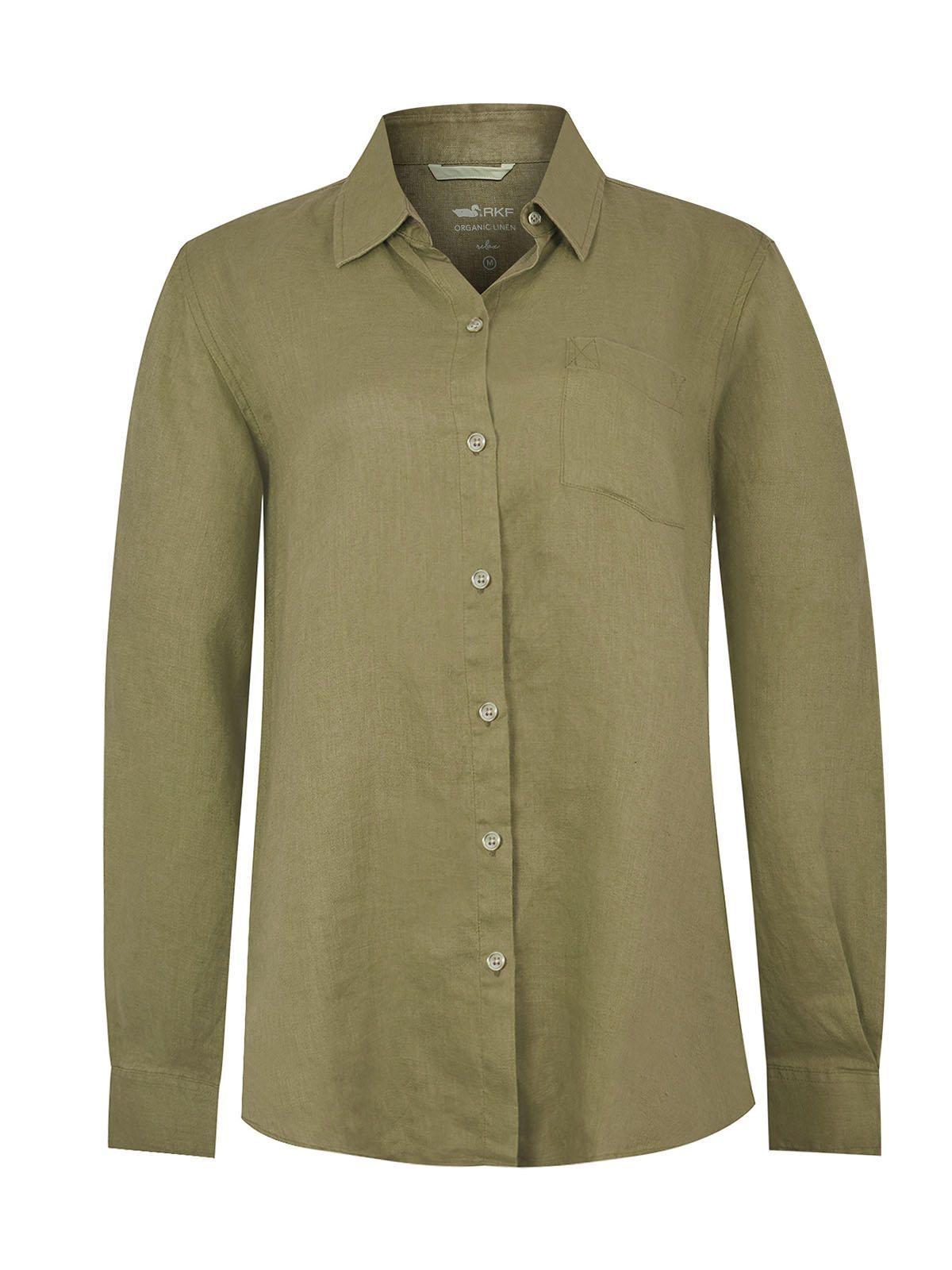 Blusa Lino Orgánico Mujer Lirio Verde-0