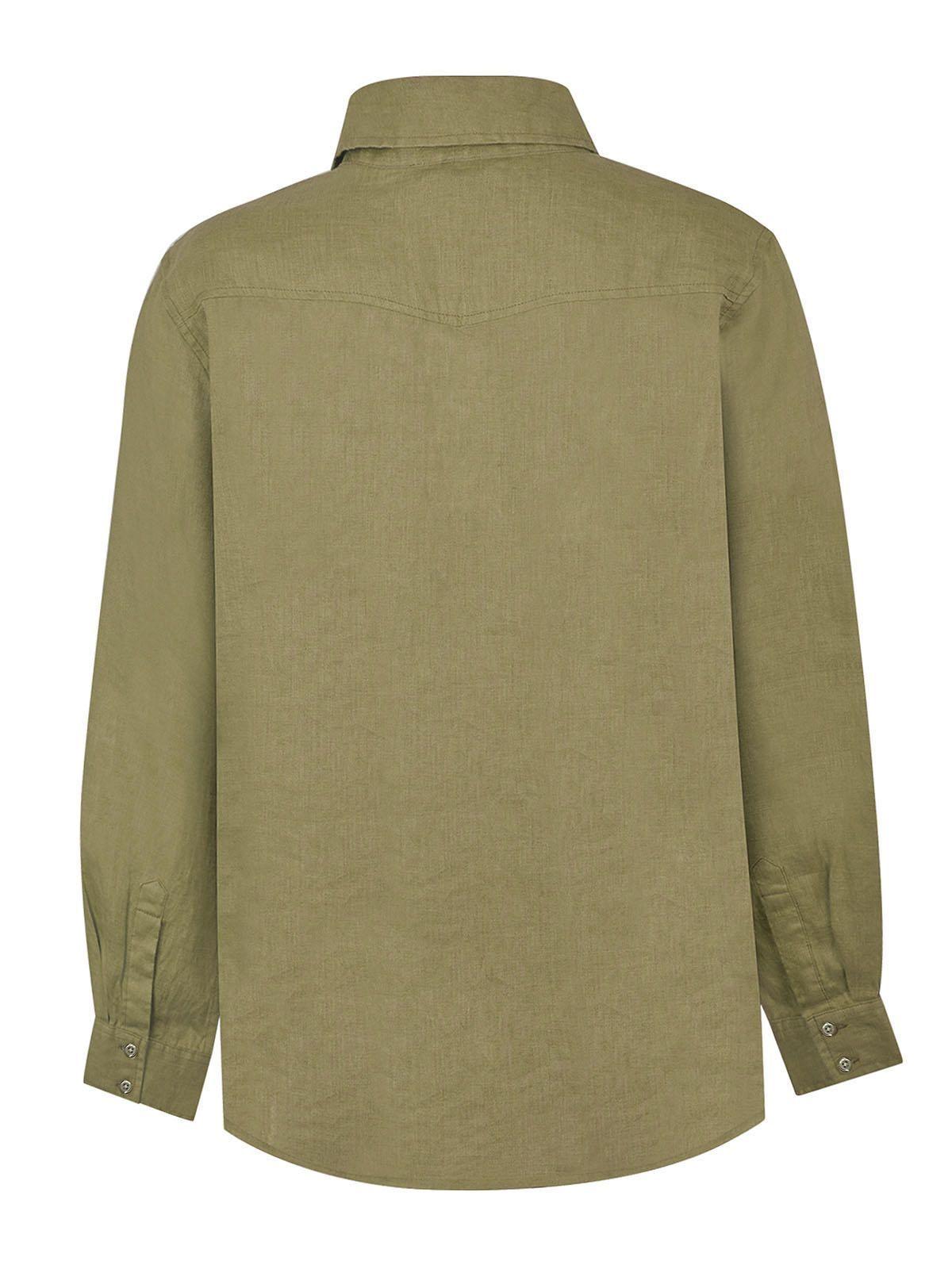 Blusa Lino Orgánico Mujer Lirio Verde-1