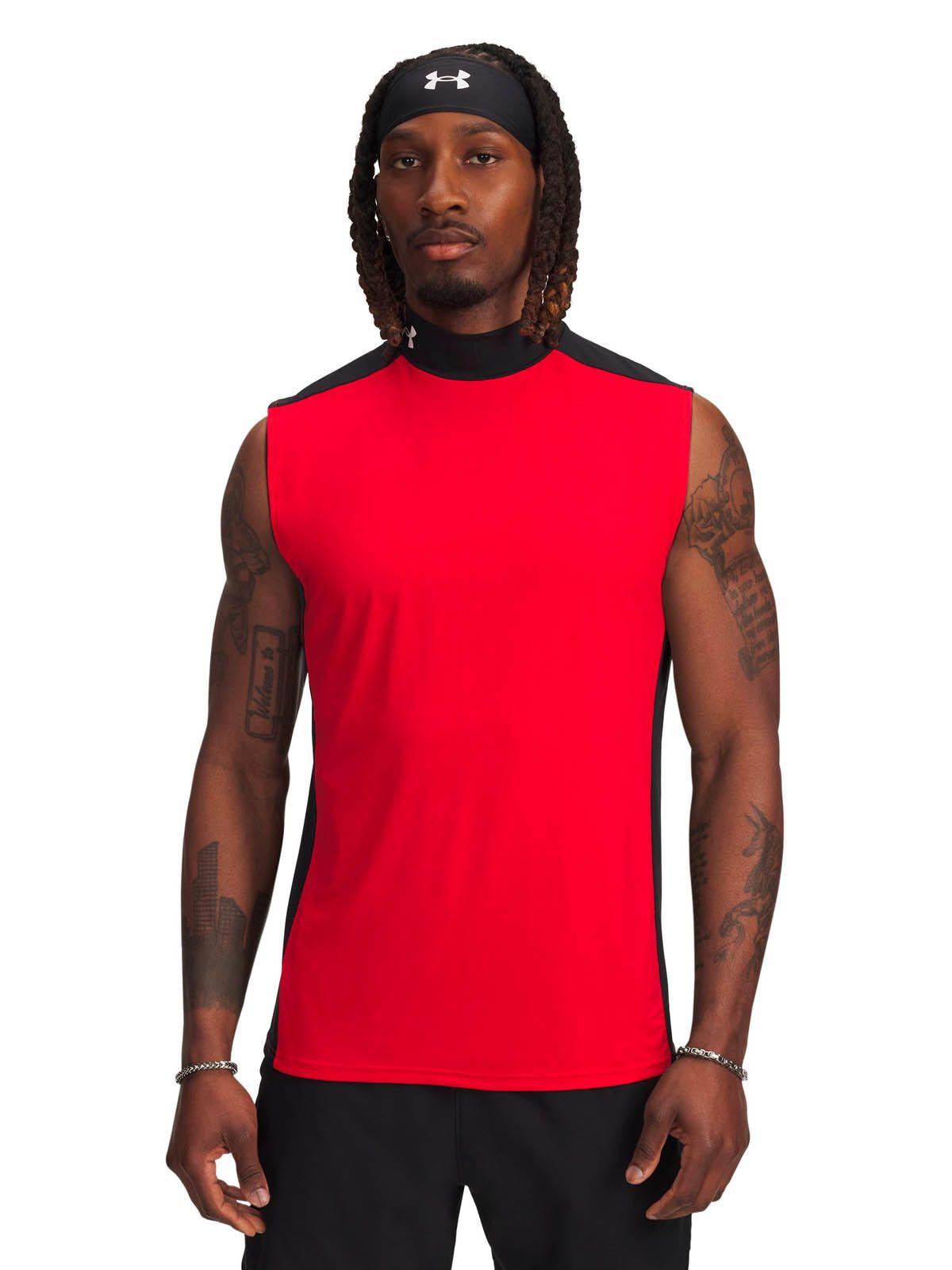 Primera capa superior Sin mangas hombre HeatGear Rojo -0