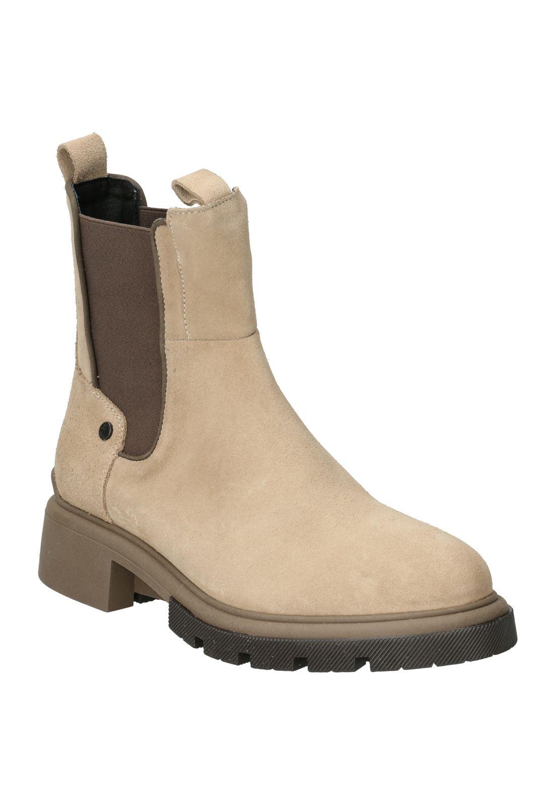 Botin Cuero Mujer Rita Tall Chelsea Blanco-0