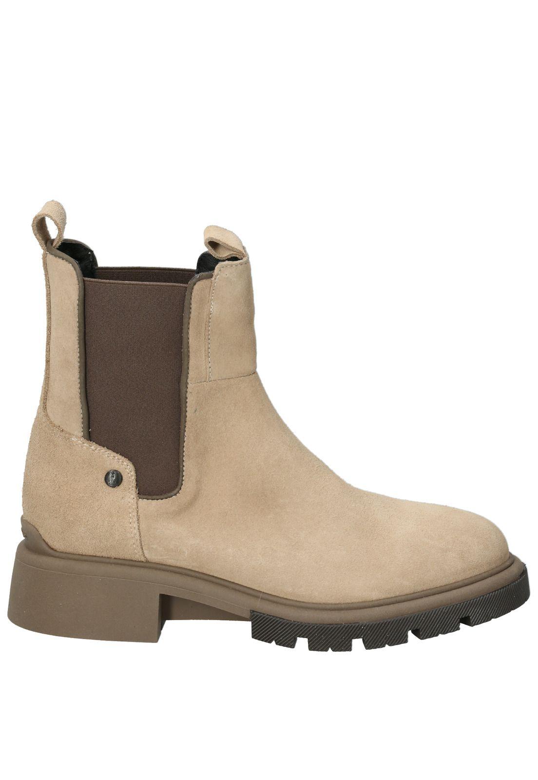 Botin Cuero Mujer Rita Tall Chelsea Blanco-1