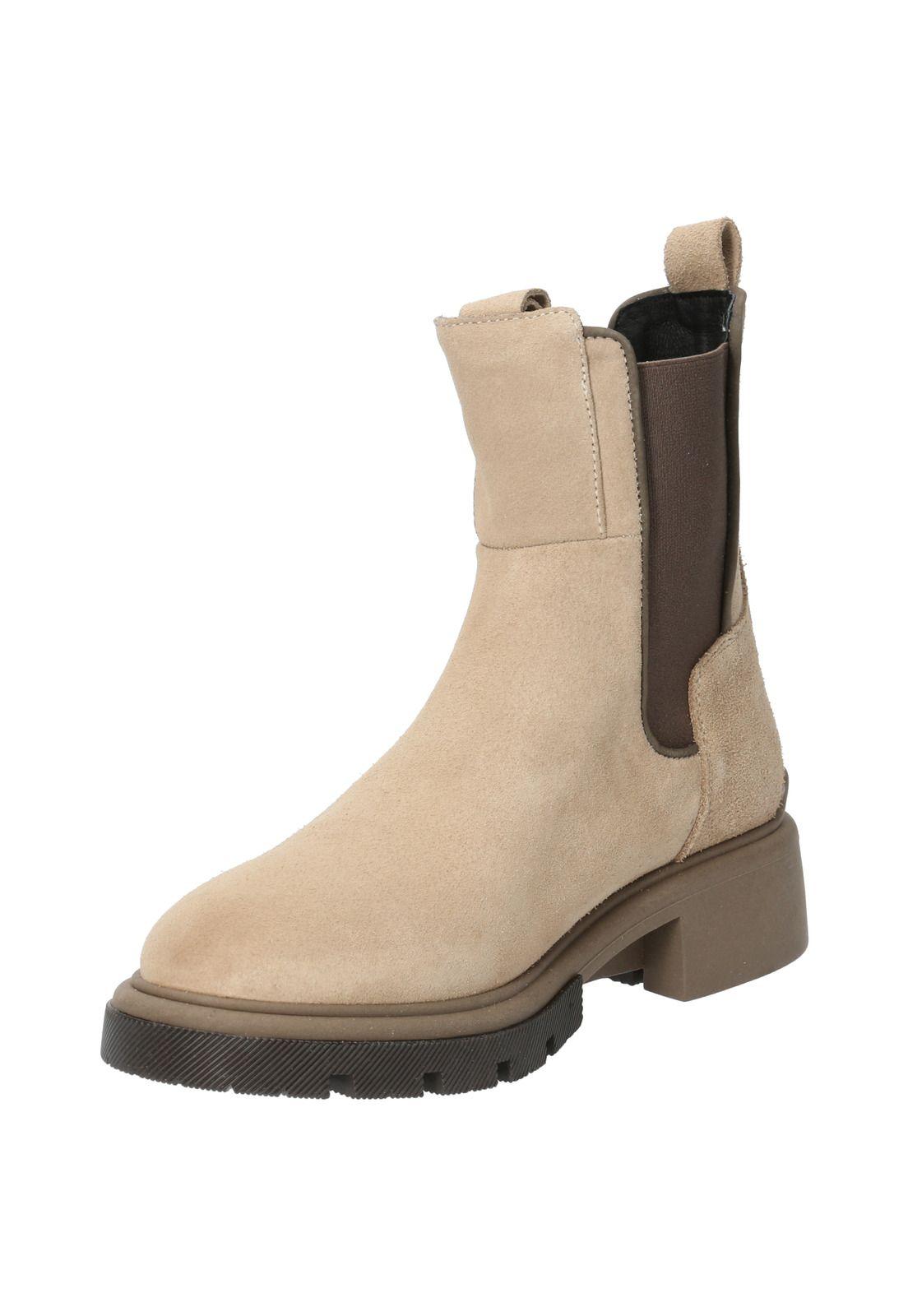 Botin Cuero Mujer Rita Tall Chelsea Blanco-3