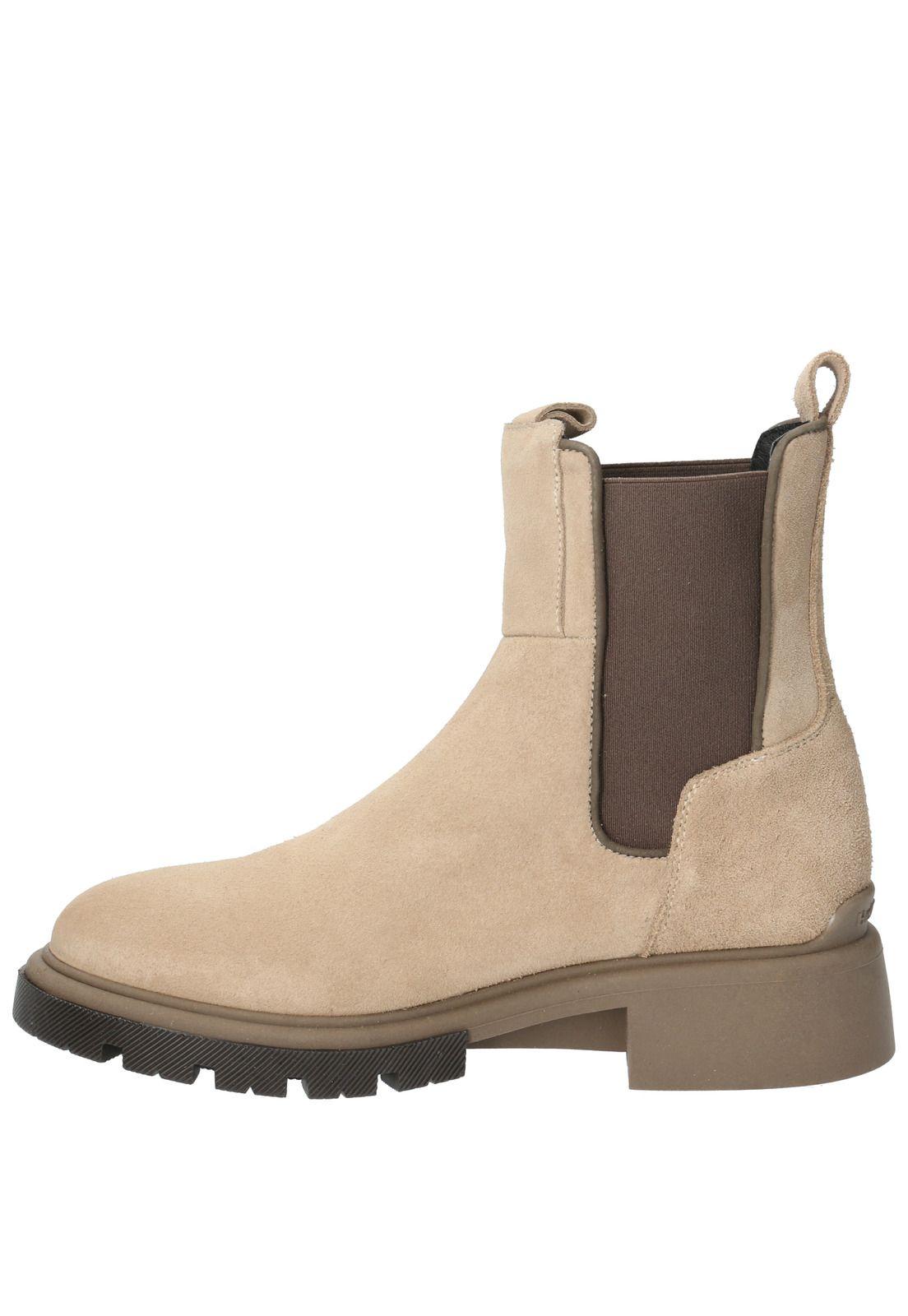 Botin Cuero Mujer Rita Tall Chelsea Blanco-4