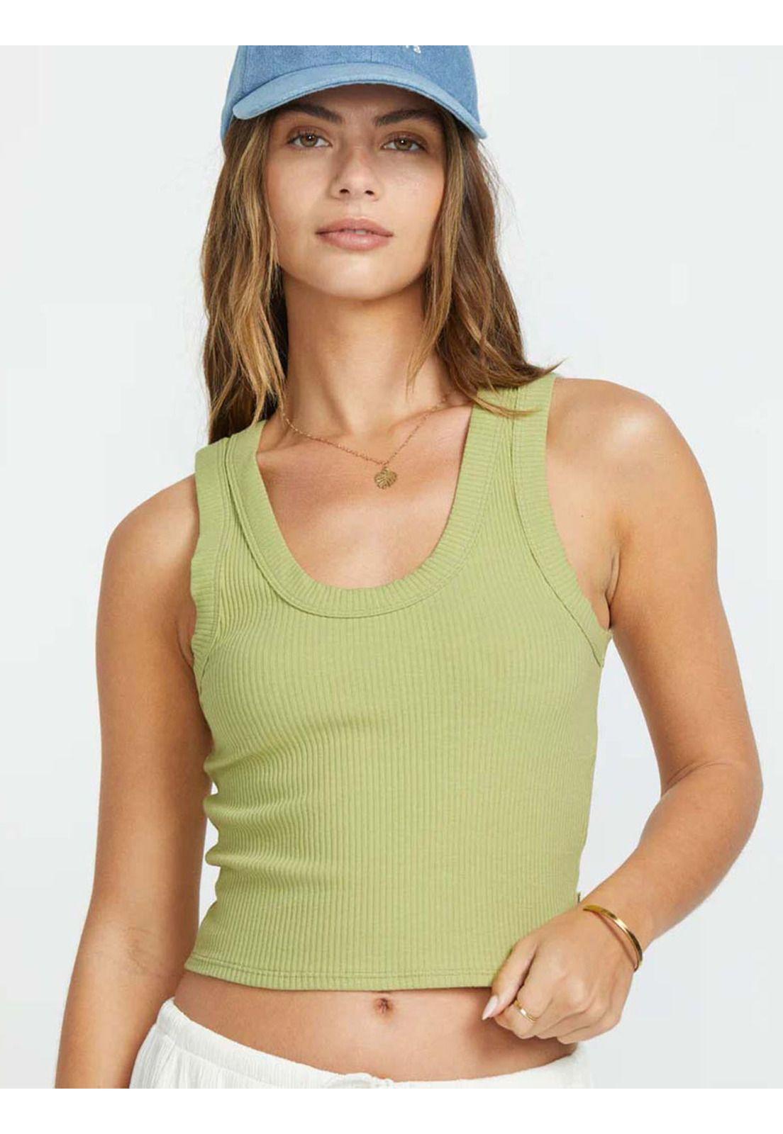 Polera Mujer Rerun Verde Billabong-5