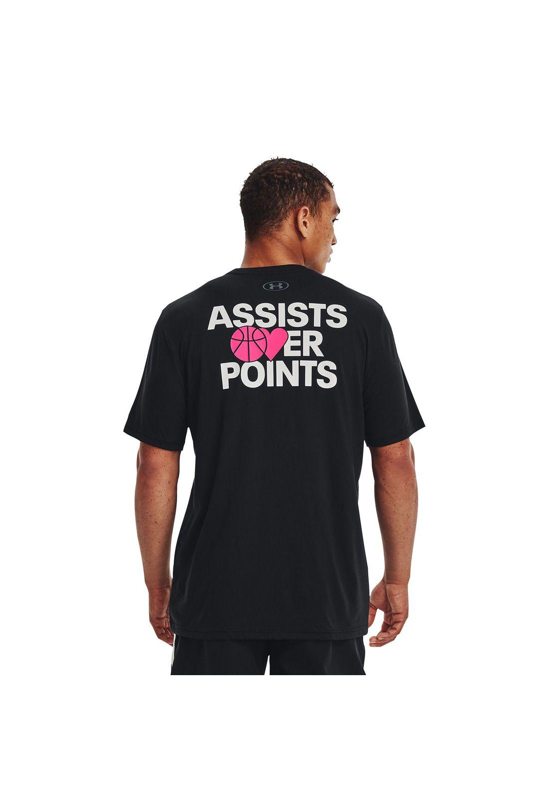 Polera Hombre Bball Assists Negro-3