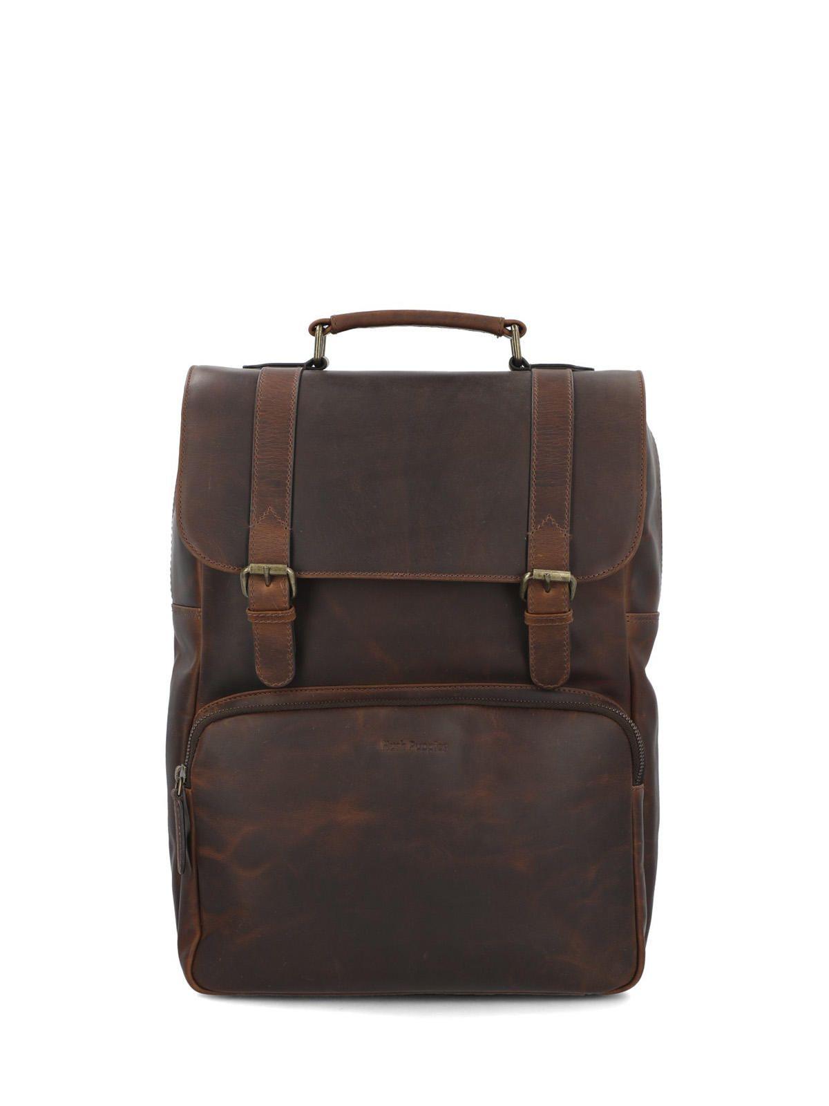 Mochila Cuero Unisex St Hampton Back Café-0