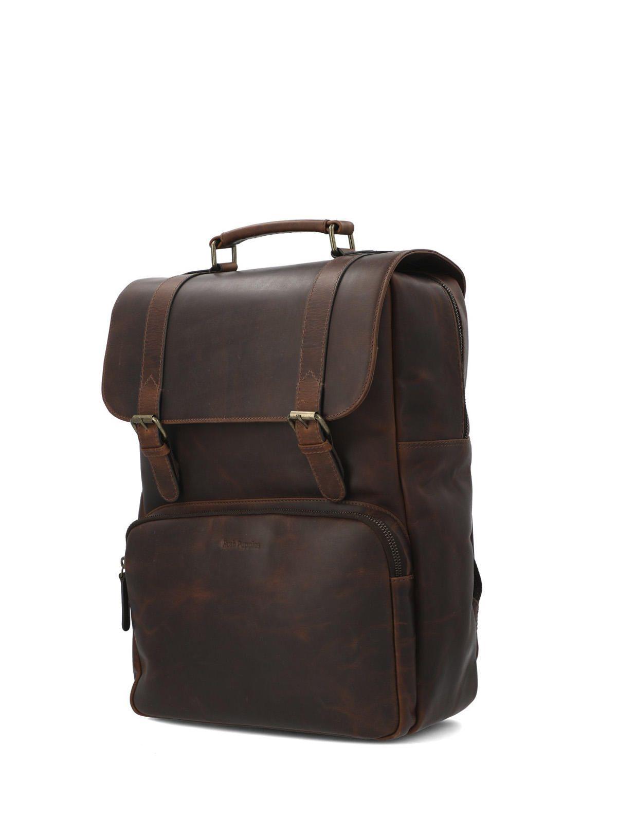 Mochila Cuero Unisex St Hampton Back Café-1