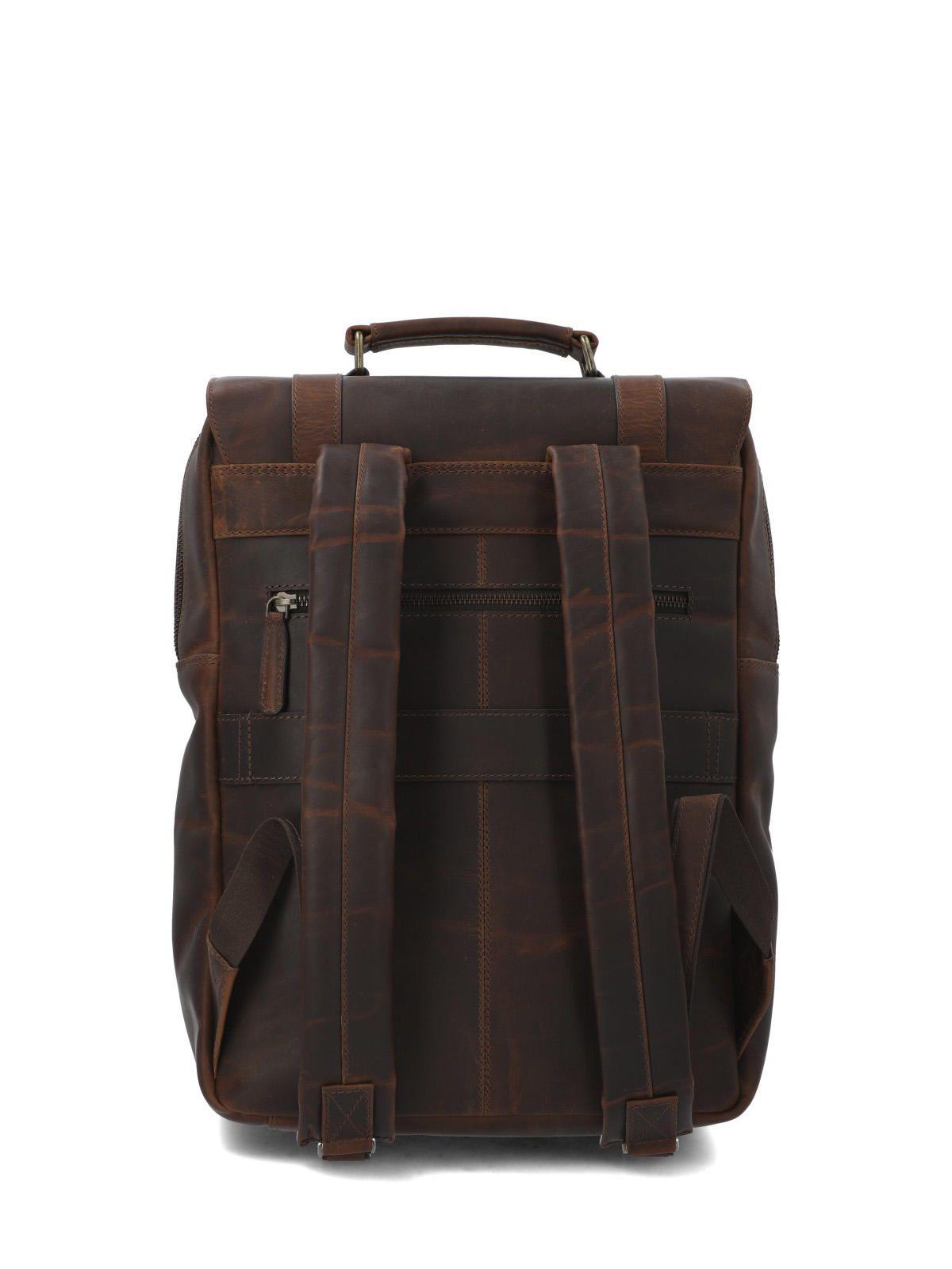 Mochila Cuero Unisex St Hampton Back Café-3