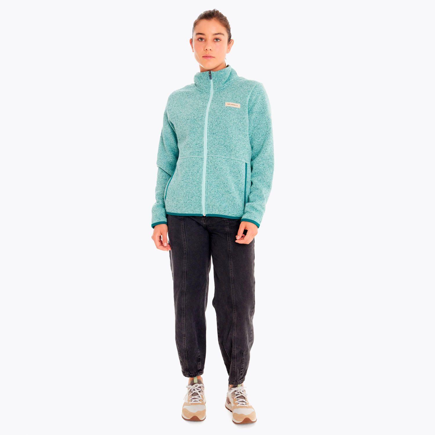 Polar Mujer Sweater Weather Full Zip Celeste-4