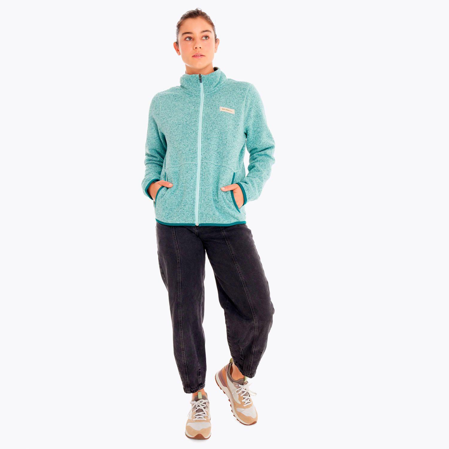 Polar Mujer Sweater Weather Full Zip Celeste-5