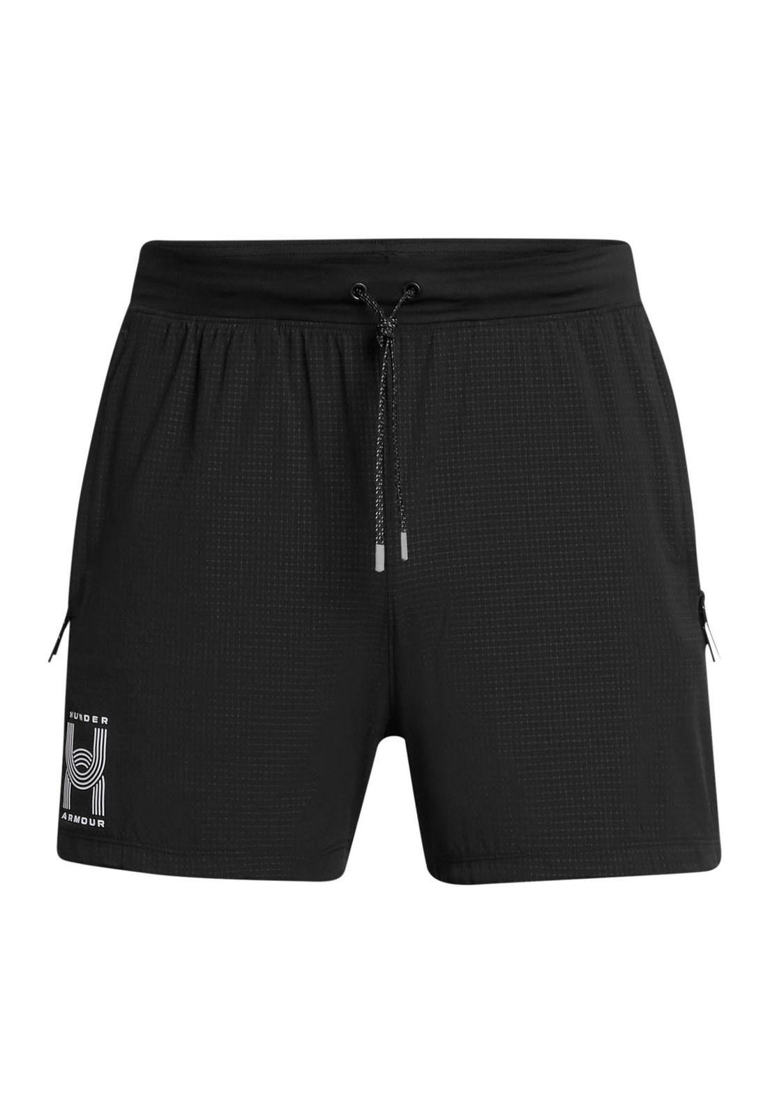 Shorts UA Launch para hombre Negro-0