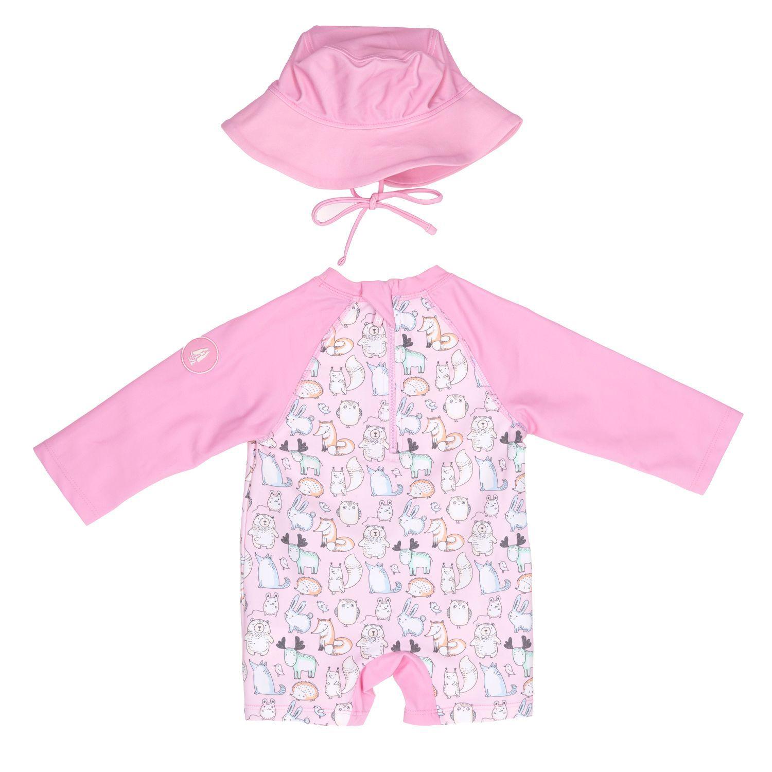 Set Traje Baño + Gorro Bebé Matilda (3-18 Meses) Rosa-4