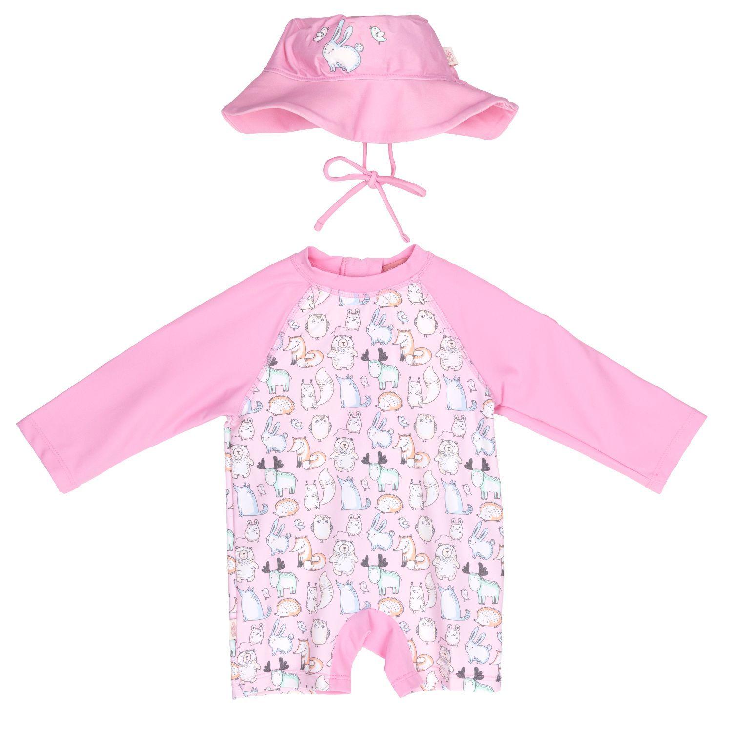 Set Traje Baño + Gorro Bebé Matilda (3-18 Meses) Rosa-0