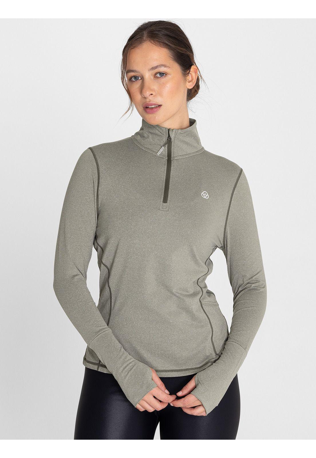 Polera primera capa Mujer Ml Half Zip Verde-0