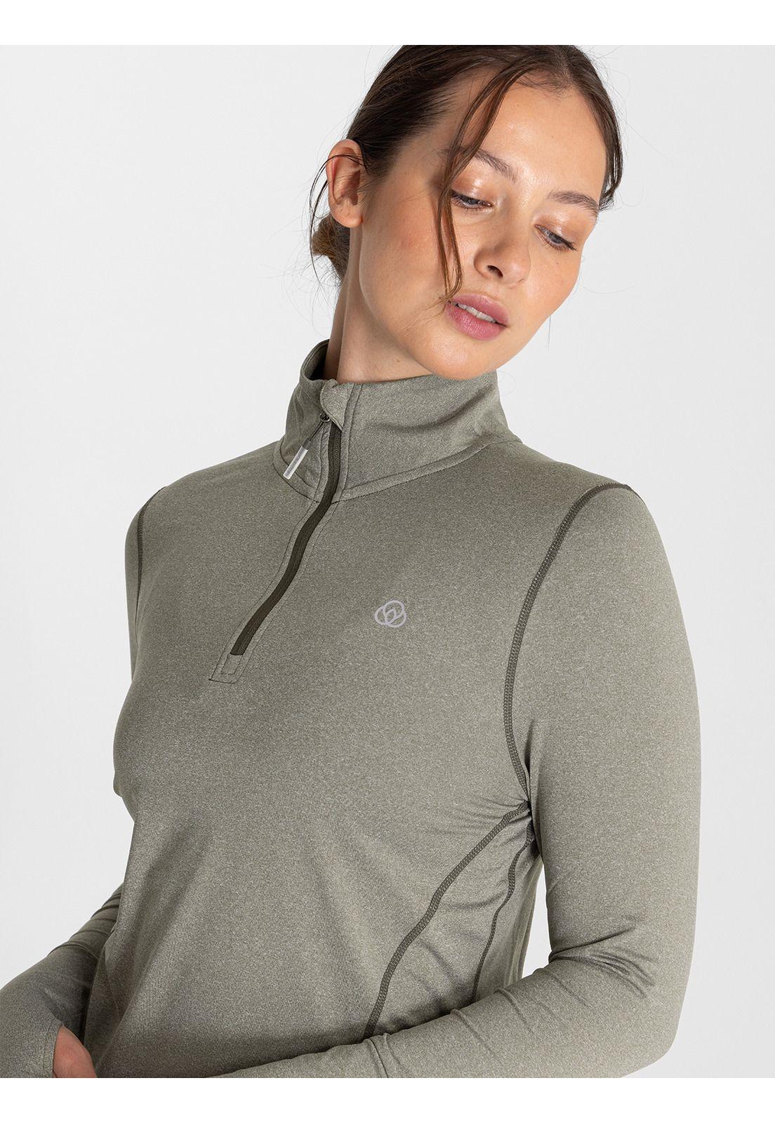 Polera primera capa Mujer Ml Half Zip Verde-4