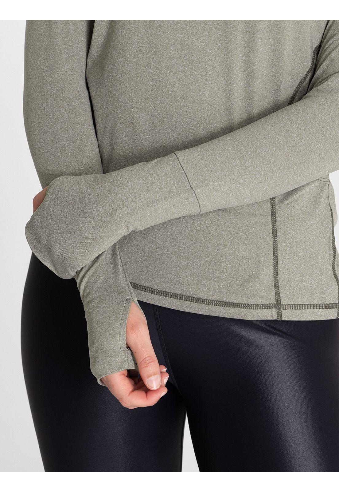 Polera primera capa Mujer Ml Half Zip Verde-5