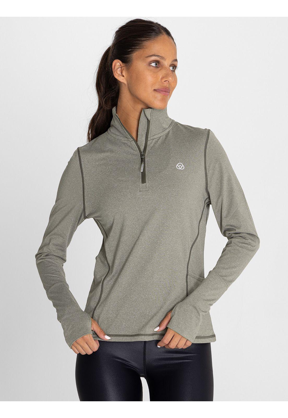 Polera primera capa Mujer Ml Half Zip Verde-6