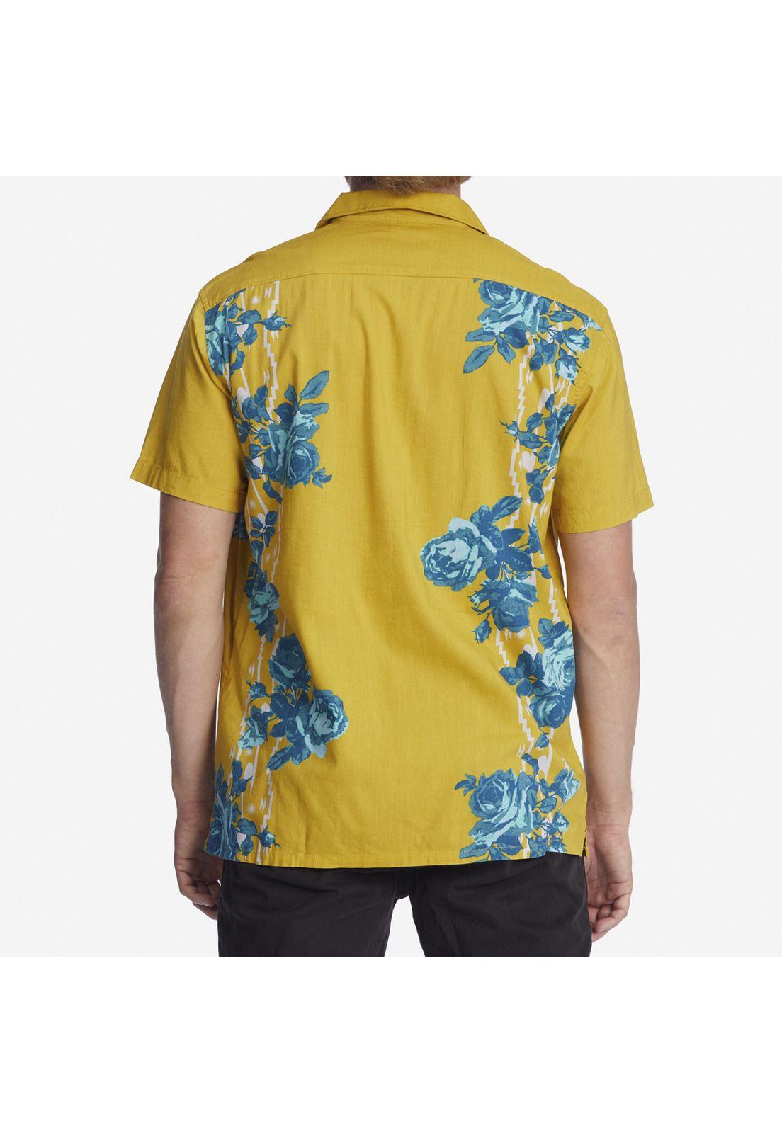 Camisa M/C Desert Rose Amarillo Hombre-1