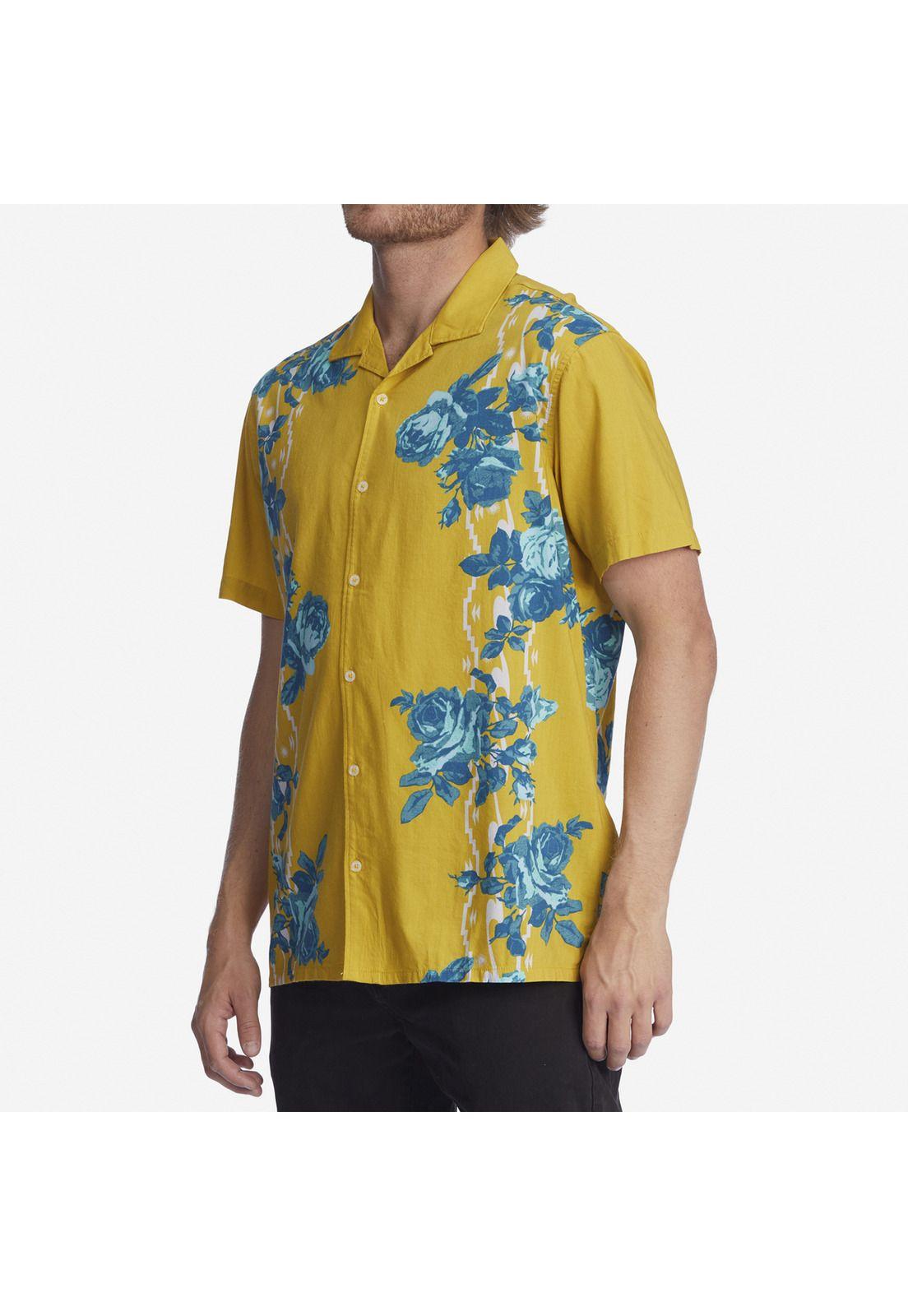 Camisa M/C Desert Rose Amarillo Hombre-3
