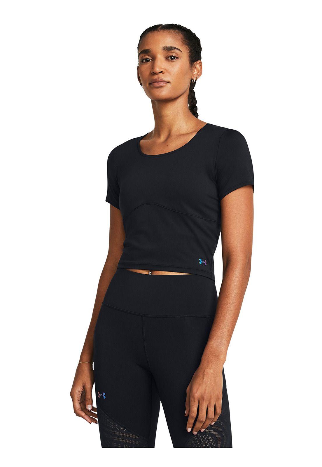 Polera Crop Vanish Elite Vent mujer Negro-3