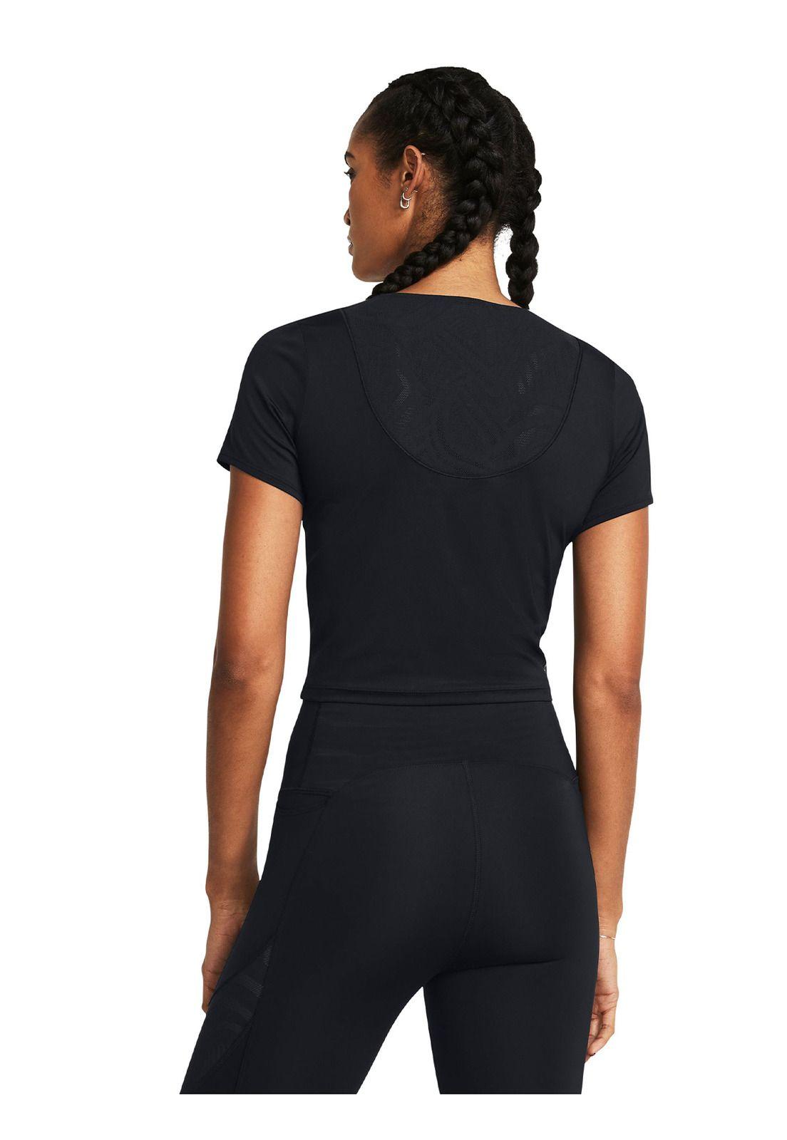 Polera Crop Vanish Elite Vent mujer Negro-4