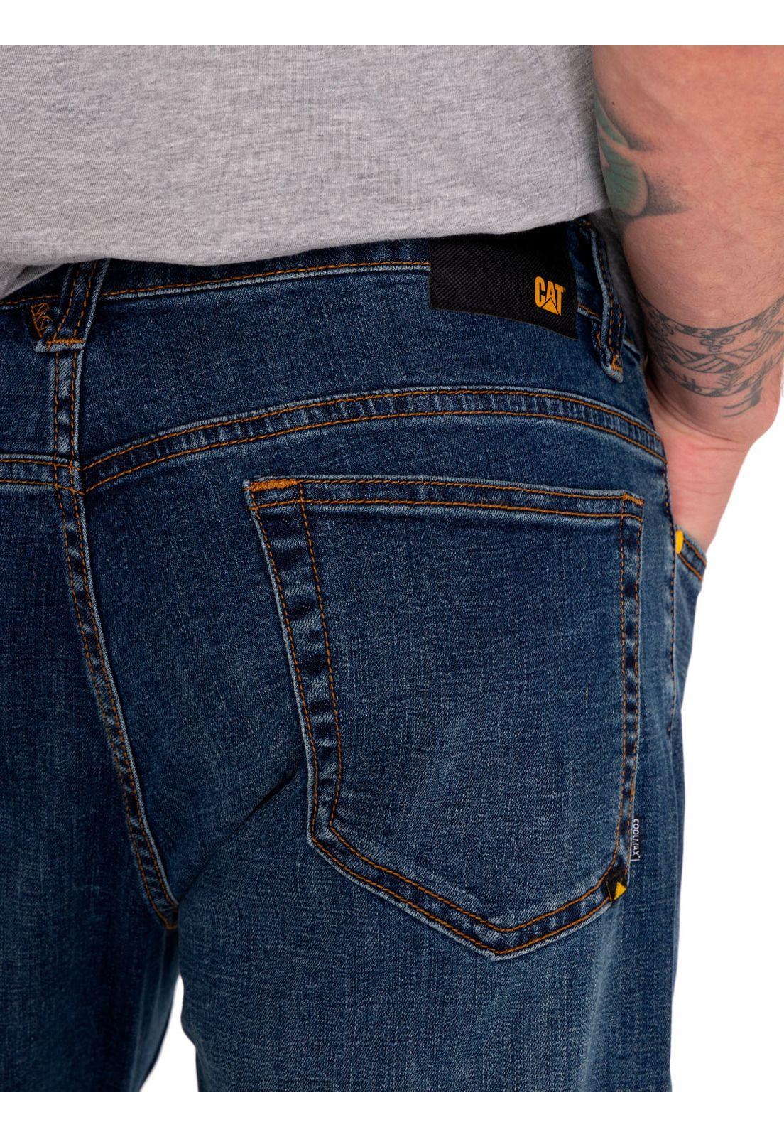 Jeans Denim Hombre Triblend Stretch Denim Slim Rojo CAT-5