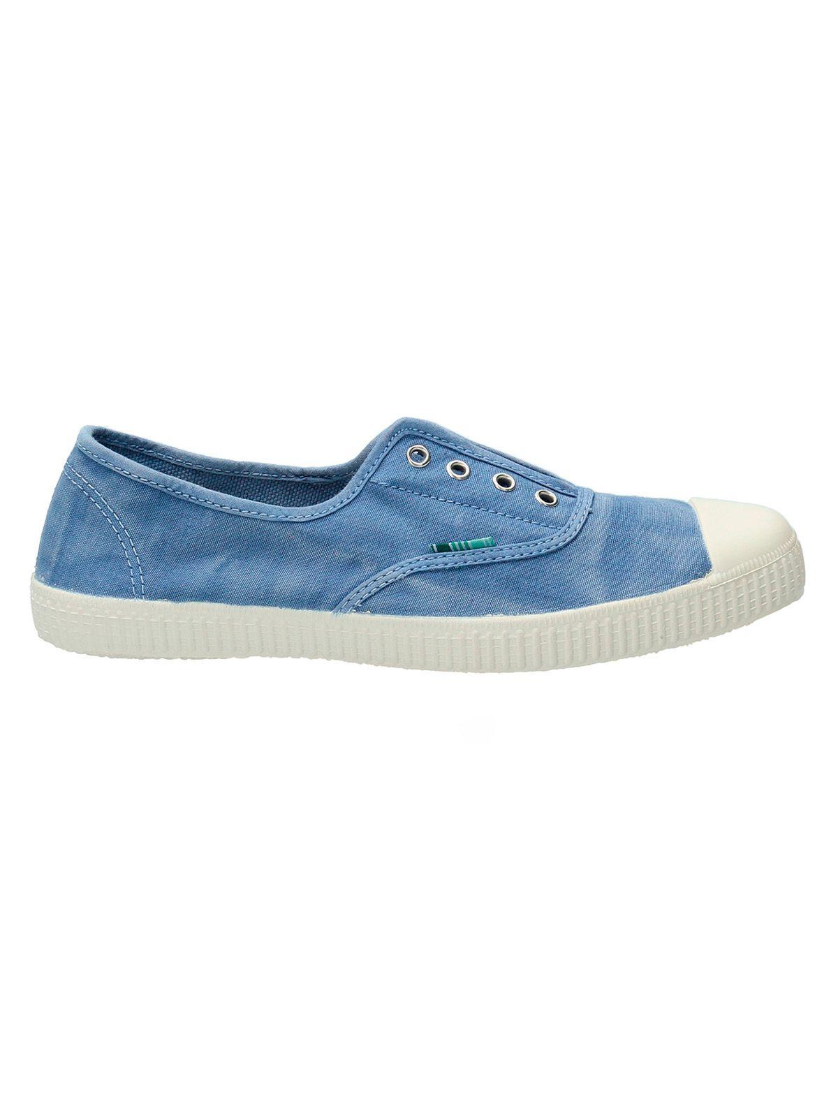 Zapatilla Algodón Orgánico Mujer Greece Celeste-1