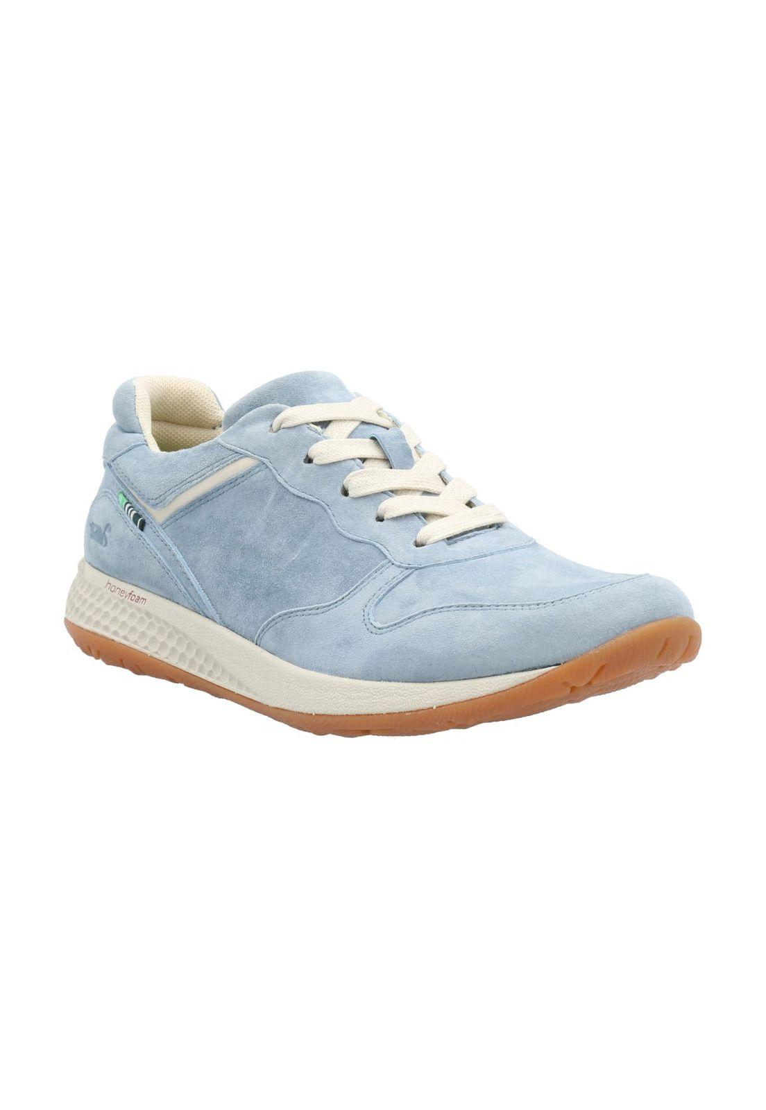 Zapatilla Cuero Mujer Kansas Azul-1