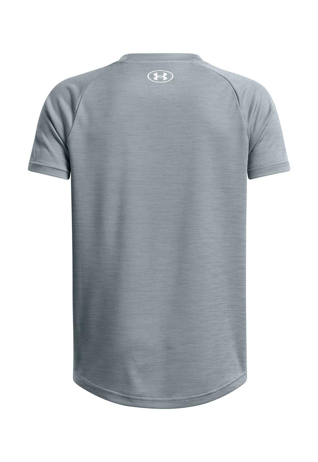 Polera Manga Corta UA Tech Niños Azul Underarmour-1
