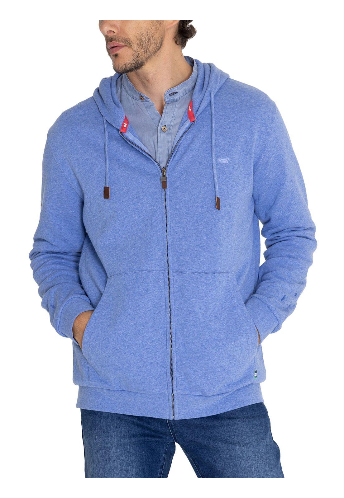 Polerón Algodón Orgánico Azul Vico Hombre -4