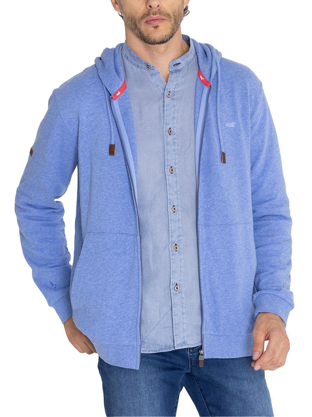 Polerón Algodón Orgánico Azul Vico Hombre -5