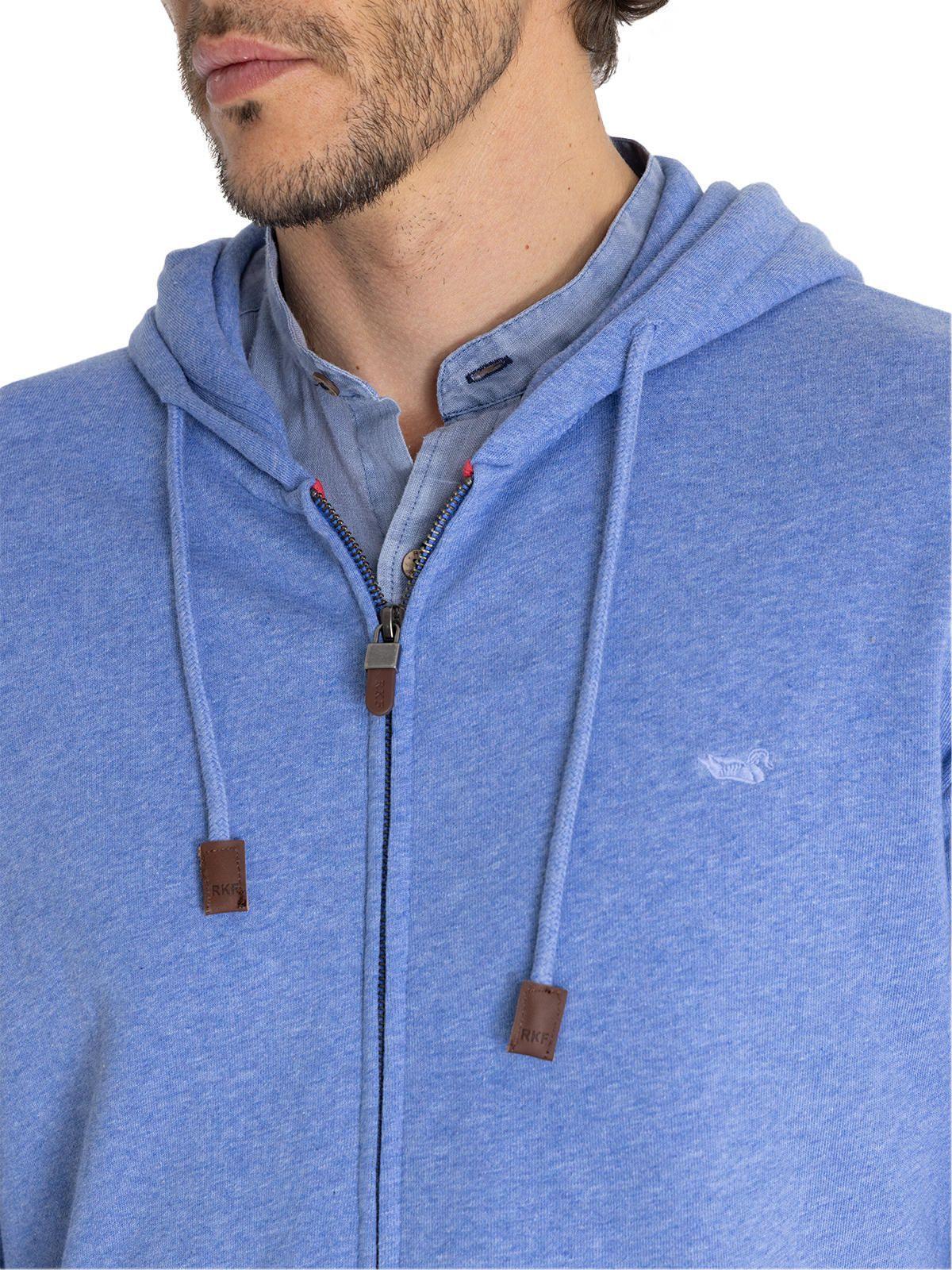 Polerón Algodón Orgánico Azul Vico Hombre -7