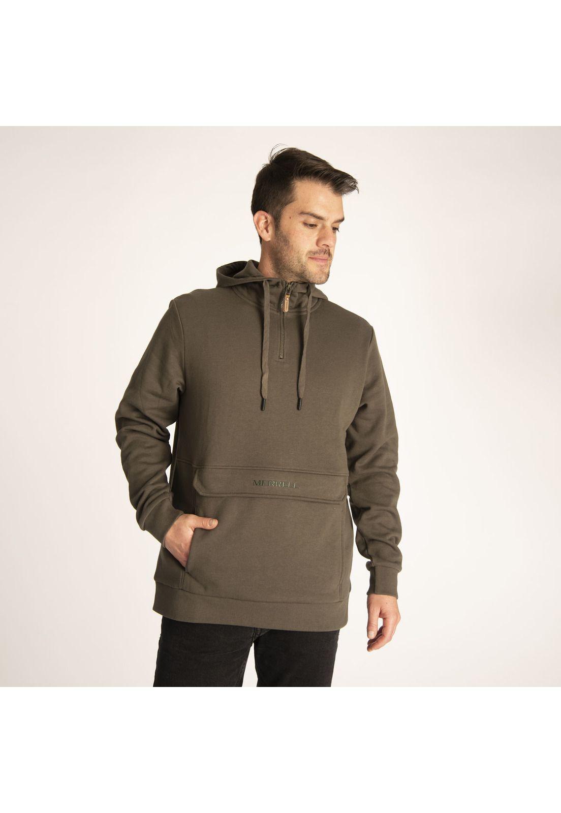 Polerón Hombre Alpha 1/4 Zip Verde-0