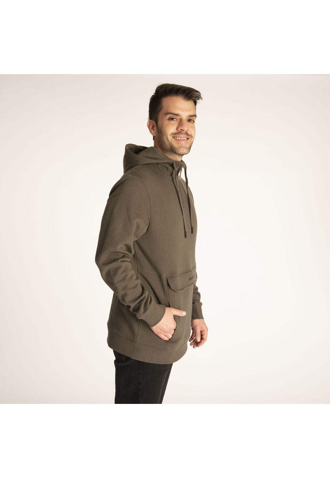 Polerón Hombre Alpha 1/4 Zip Verde-1