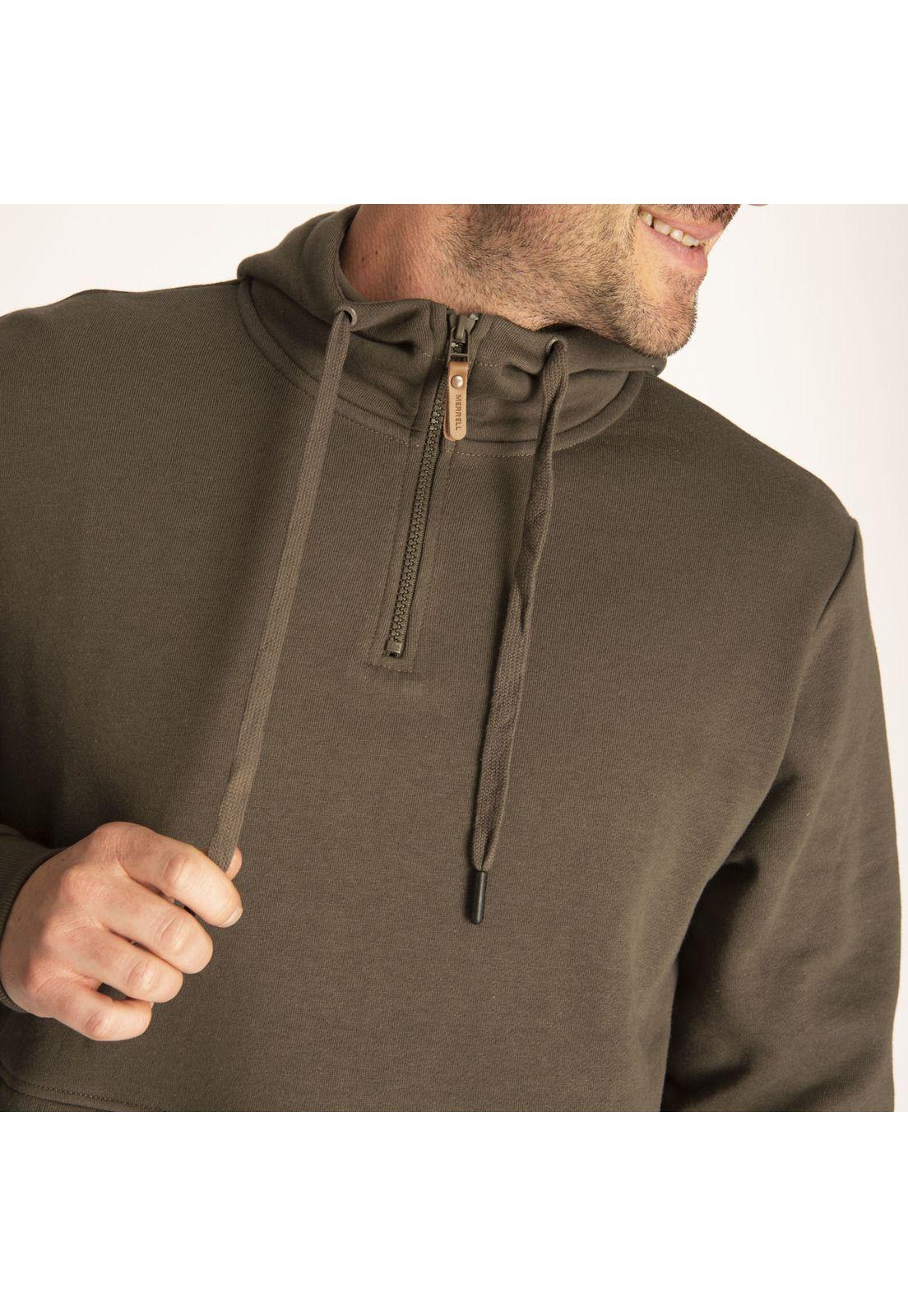 Polerón Hombre Alpha 1/4 Zip Verde-4