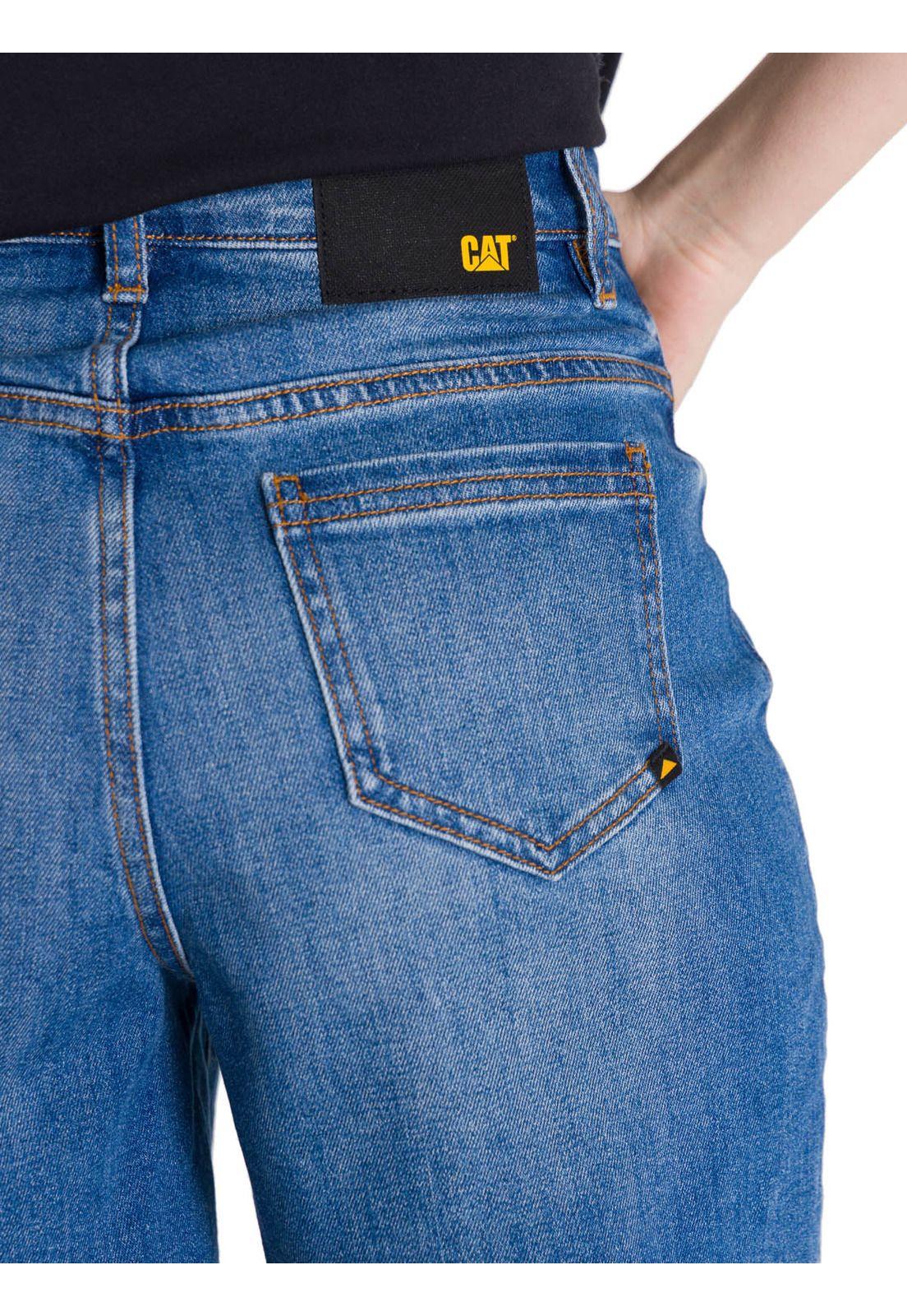 Short Tiro Alto Denim Mujer Cowboy Azul-5