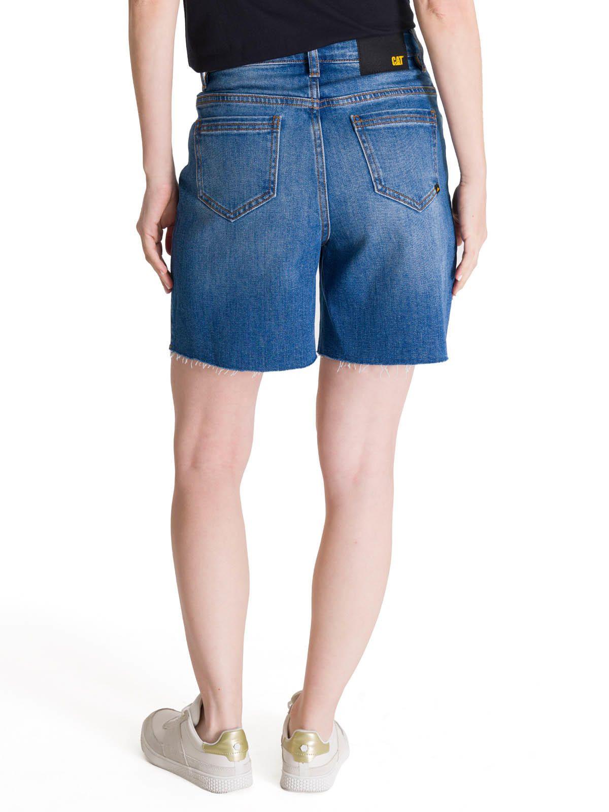 Short Tiro Alto Denim Mujer Cowboy Azul-3