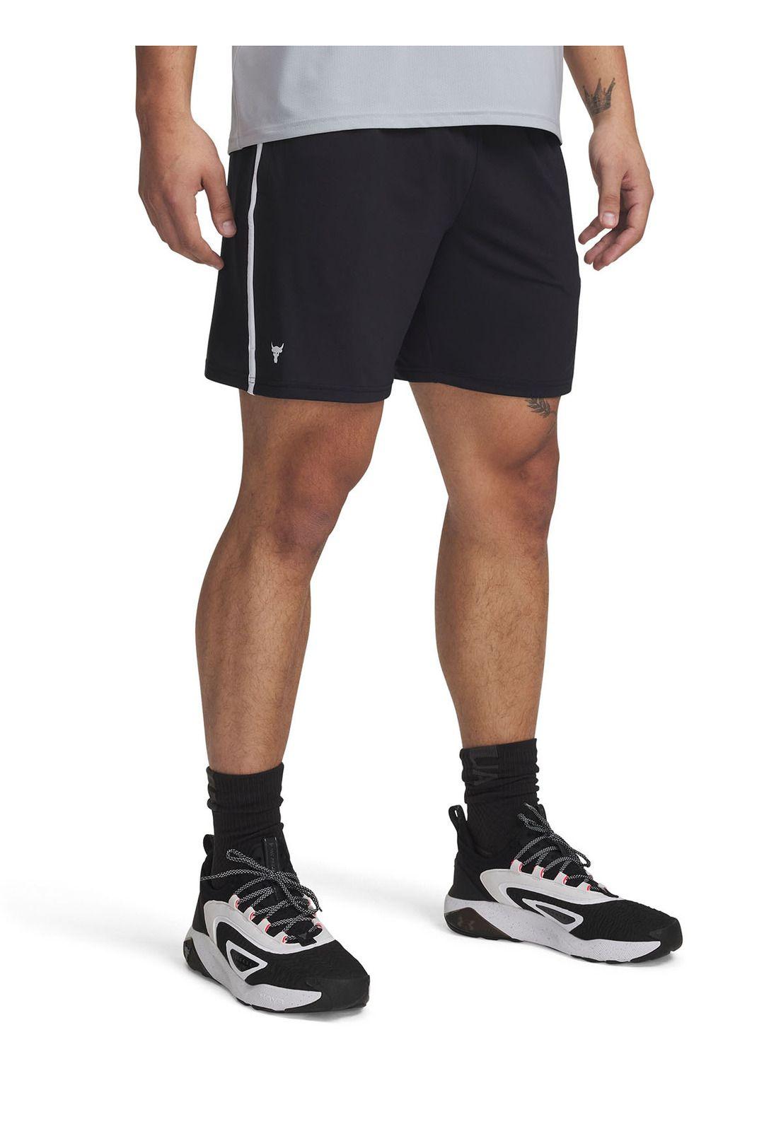 Shorts Project Rock Mesh Para Hombre Negro-0