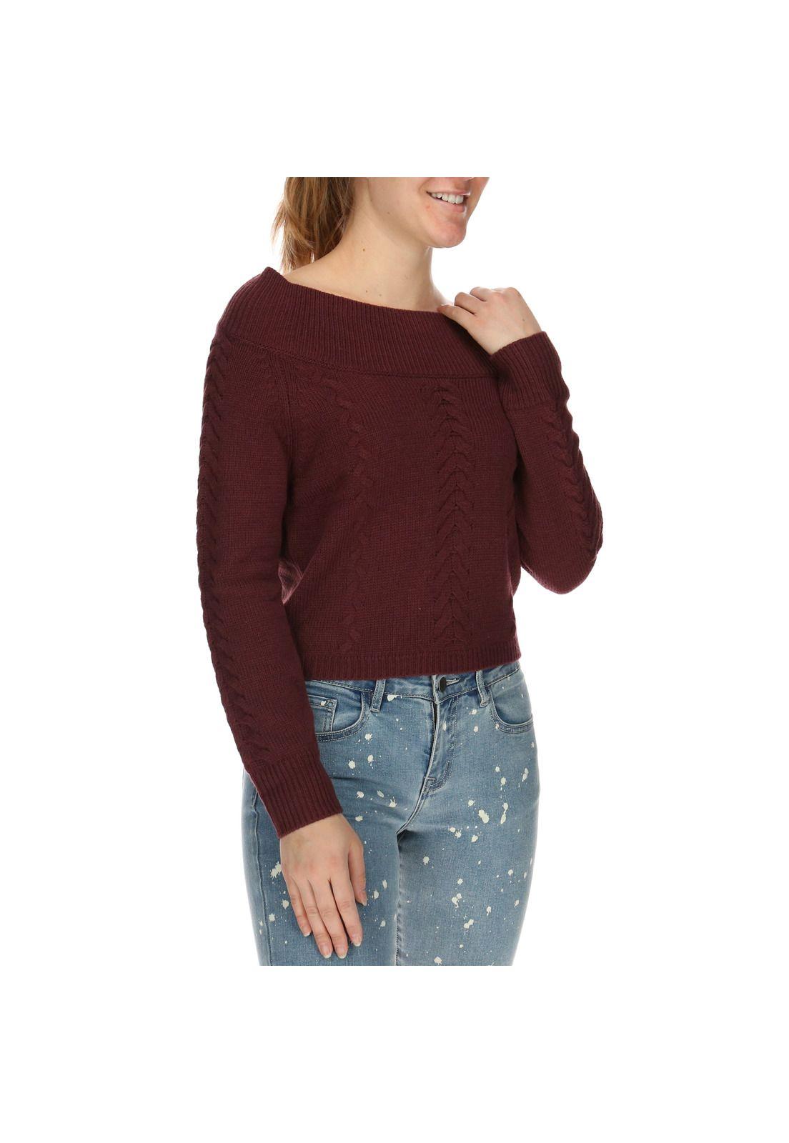 Sweater Mujer Angie Sweater Burdeo-1