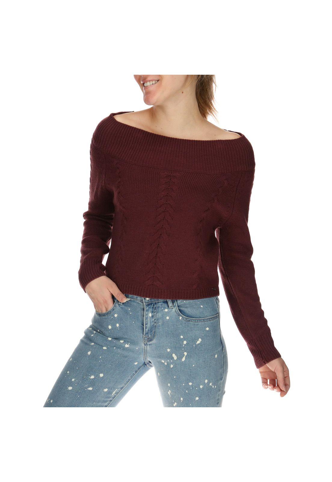 Sweater Mujer Angie Sweater Burdeo-2