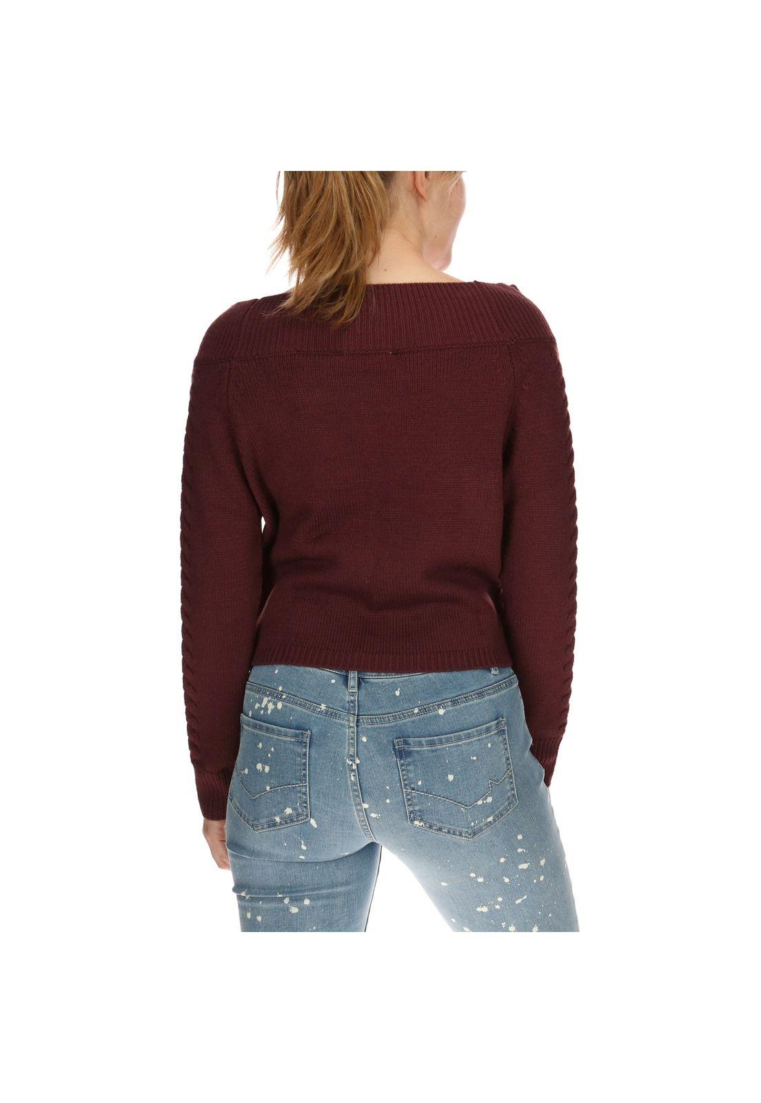 Sweater Mujer Angie Sweater Burdeo-3