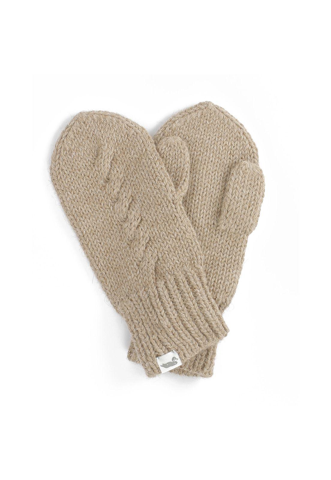 Guante Lana Mitten Beige Mujer Rockford-0